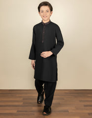 BLACK BLENDED KAMEEZ SHALWAR | JCKS-S-35916