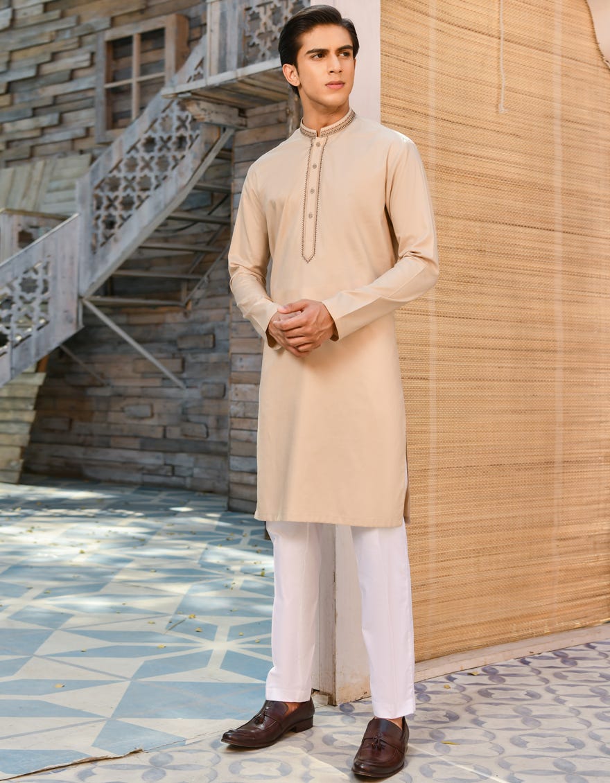 FAWN COTTON KURTA | JTK-S-35923