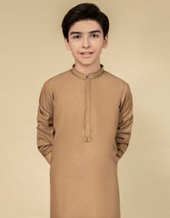 BISCUIT BROWN BLENDED KAMEEZ SHALWAR | JCKS-S-35933