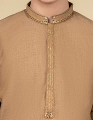 BISCUIT BROWN BLENDED KAMEEZ SHALWAR | JCKS-S-35933