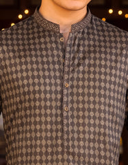 DEEP OLIVE COTTON KURTA | JTK-S-35952