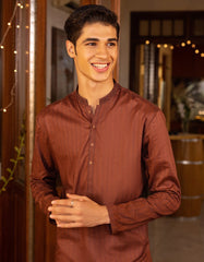 MAROON COTTON KURTA | JTK-S-35953
