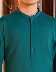AQUA GREEN COTTON KURTA | JTK-S-35960