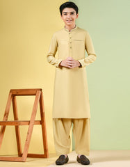CAMEL BLENDED KAMEEZ SHALWAR | JCKS-S-35969