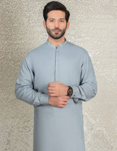 SKY GREY BLENDED KAMEEZ SHALWAR | JJKS-S-36828