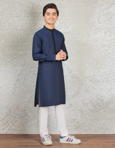 BLUE COTTON KURTA | JTK-S-36837