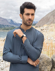INDIGO BLENDED KURTA PAJAMA| JJKP-A-36848