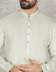 MINT GREEN COTTON KURTA | JJK-S-36865