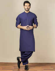 DEEP PURPLE BLENDED KAMEEZ SHALWAR | JJKS-S-36869