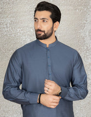 BLUE COTTON KAMEEZ SHALWAR | JJKS-S-36875