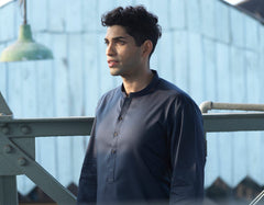 GREY COTTON KURTA | JJK-S-36878