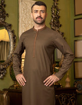 BROWN COTTON KURTA | JJK-S-36886