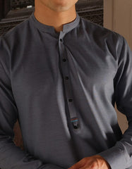 DULL BLUE BLENDED KAMEEZ SHALWAR | JJKS-S-36896