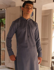 DULL BLUE BLENDED KAMEEZ SHALWAR | JJKS-S-36896
