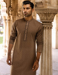 BROWN COTTON KURTA | JJK-S-36900