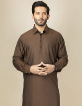 COFFEE BROWN COTTON KAMEEZ SHALWAR | JJKS-S-36905