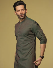 PARROT GREEN COTTON KURTA | JJK-S-36915