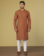 RUST COTTON KURTA | JJK-S-36917