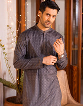 DARK GREY COTTON KURTA | JJK-S-36931