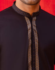 BLACK BLENDED KAMEEZ SHALWAR | JJKS-S-36933
