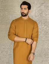MUSTARD COTTON KURTA | JJK-S-37568