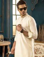 CREAM BLENDED KAMEEZ SHALWAR | JJKS-S-37572