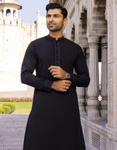 BLACK BLENDED KAMEEZ SHALWAR | JJKS-S-37579