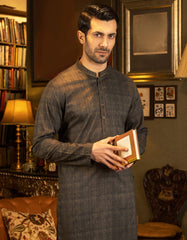 ARMY GREEN COTTON KURTA | JJK-S-37584
