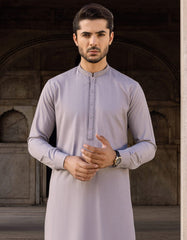STONE GREY BLENDED KAMEEZ SHALWAR | JJKS-S-37594