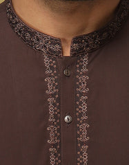 COFFEE BROWN BLENDED KAMEEZ SHALWAR | JJKS-S-37608