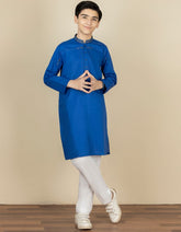 ROYAL BLUE COTTON KURTA | JCK-S-38299
