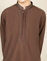 BROWN BLENDED KAMEEZ SHALWAR | JCKS-S-38440