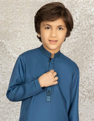 DULL BLUE BLENDED KAMEEZ SHALWAR | JCKS-S-38446