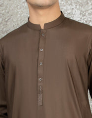 MEHNDI GREEN BLENDED KAMEEZ SHALWAR | JTKS-S-38449