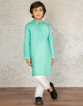 TURQUOISE COTTON KURTA | JCK-S-38450