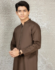 WOOD BROWN BLENDED KURTA | JTK-S-38453