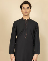 BLACK BLENDED KAMEEZ SHALWAR | JTKS-S-38459