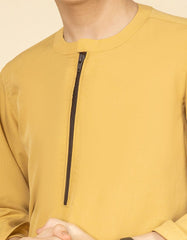 OCHRE COTTON KURTA PAJAMA | JCKP-S-38482