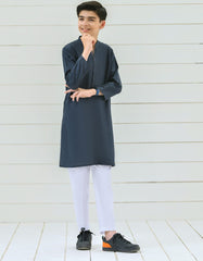 GREYISH BLUE COTTON KURTA | JCK-S-38484
