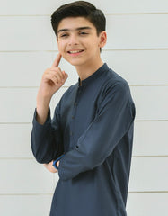 GREYISH BLUE COTTON KURTA | JCK-S-38484