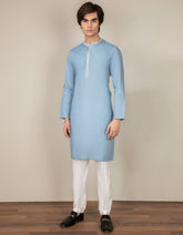 BLUISH GREY COTTON KURTA | JTK-S-38508