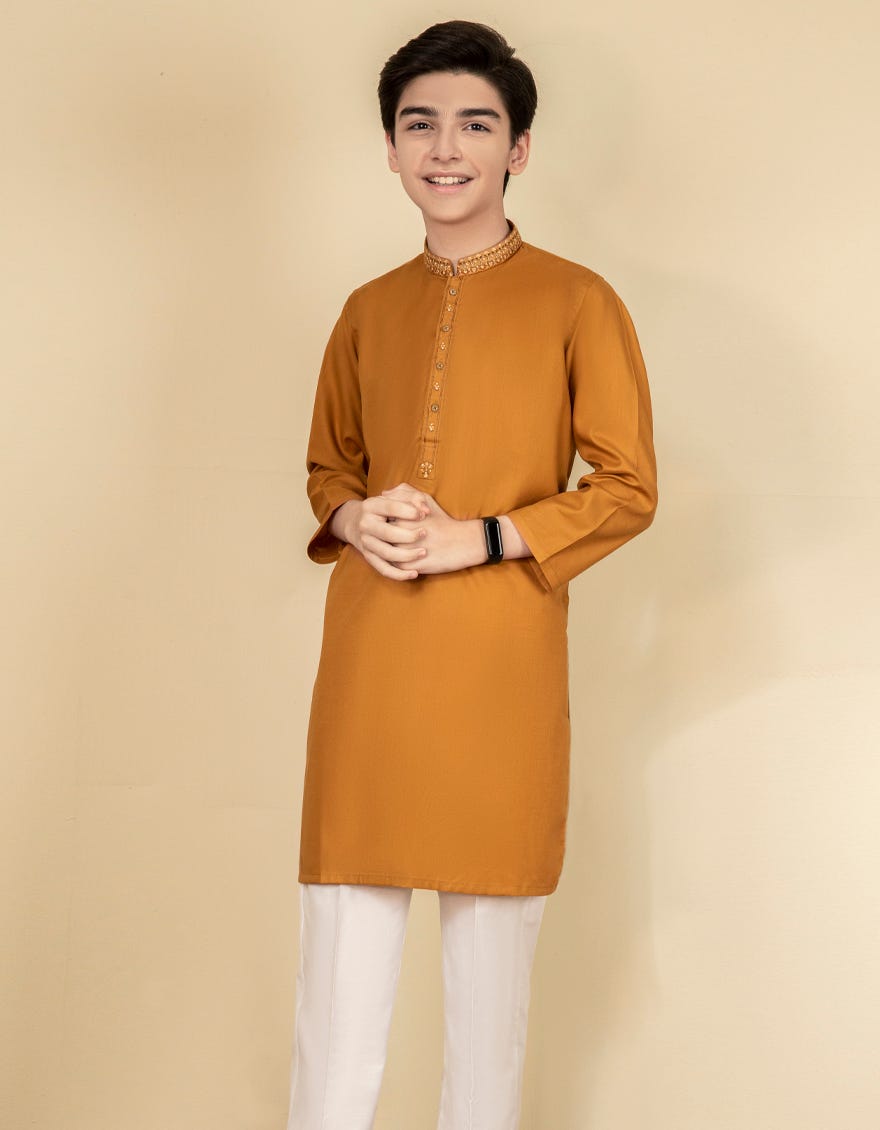 RUST COTTON KURTA | JCK-S-38512