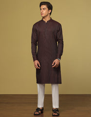 PURPLE COTTON KURTA | JTK-S-38528