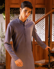 DULL PURPLE BLENDED KURTA PAJAMA | JTKP-S-38534