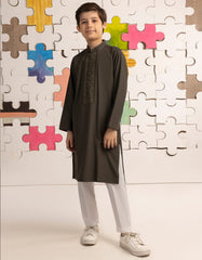 OLIVE SEMI-FORMAL KURTA