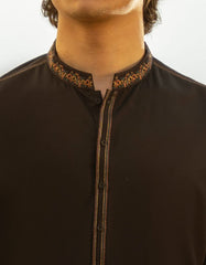 BLACK BLENDED KAMEEZ SHALWAR | JTKS-A-39245