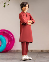 MAROON BLENDED KURTA TROUSER | JCKP-S-39251