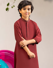 MAROON BLENDED KURTA TROUSER | JCKP-S-39251