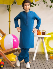 BLUE BLENDED KAMEEZ SHALWAR | JCKS-A-39263