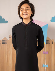 BLACK BLENDED KURTA TROUSER